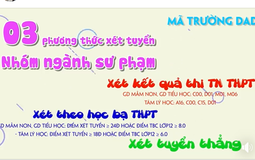 Xét tuyển ĐH nhóm ngành Sư phạm tại ĐH Đông Á